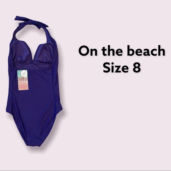 NTW on the beach one piece swimming suit size 8 purple - Picture 4 of 5